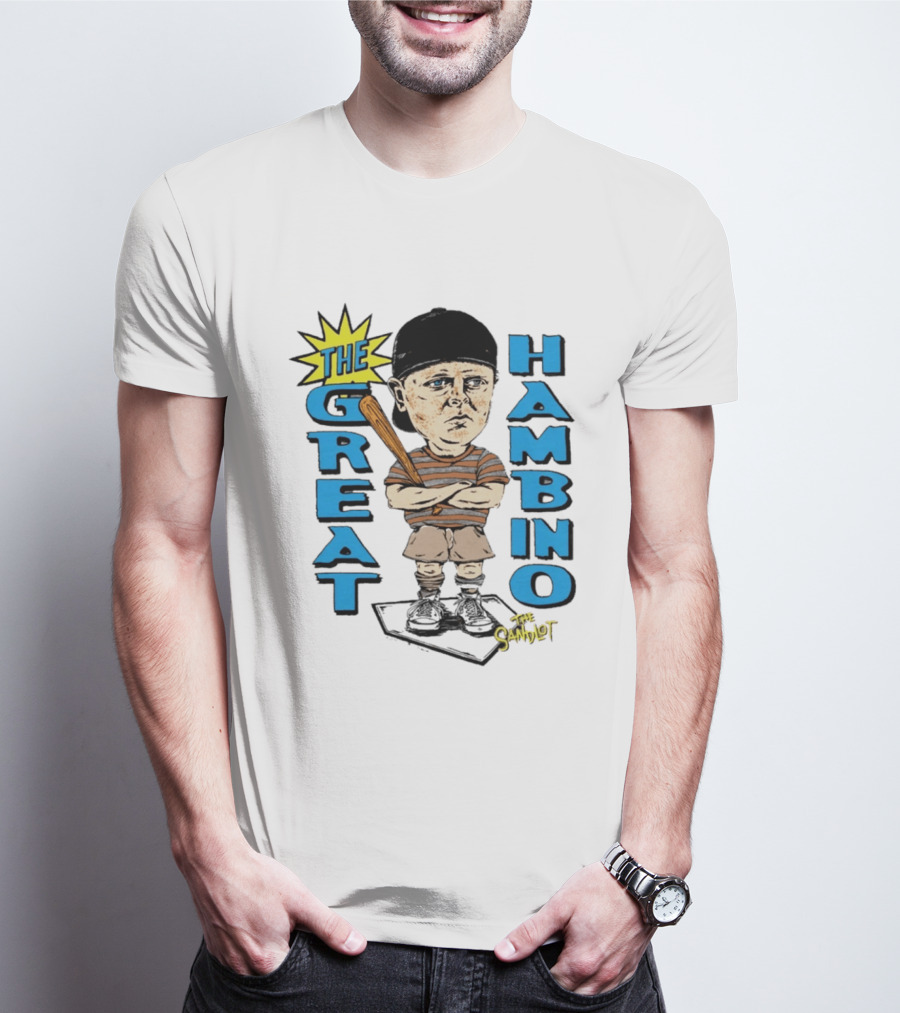The Sandlot The Great Hambino Cartoon Character With Bat T-Shirt