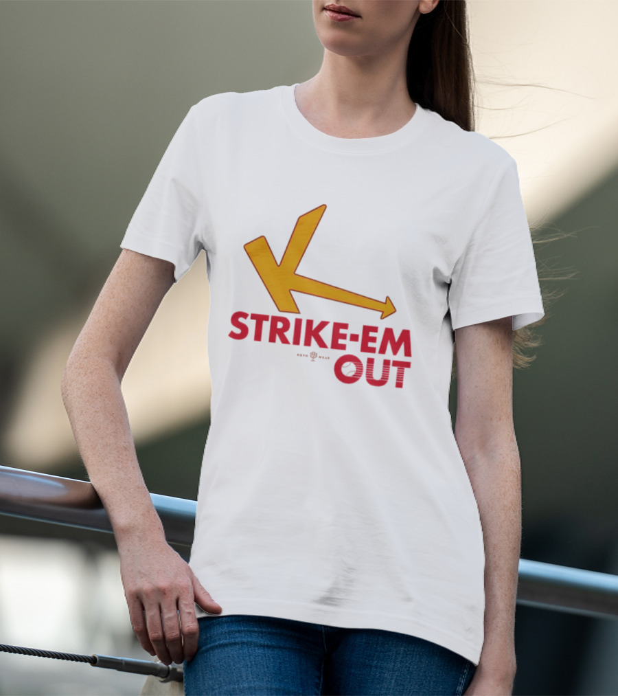 Strike Em Out Arrow CJ Beatt Baseball T-Shirt