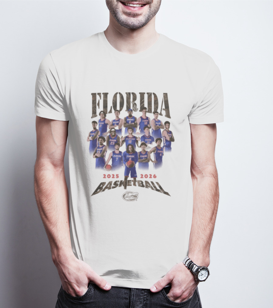 Florida Gators Basketball 2025 2026 Players Team Roster T-Shirt