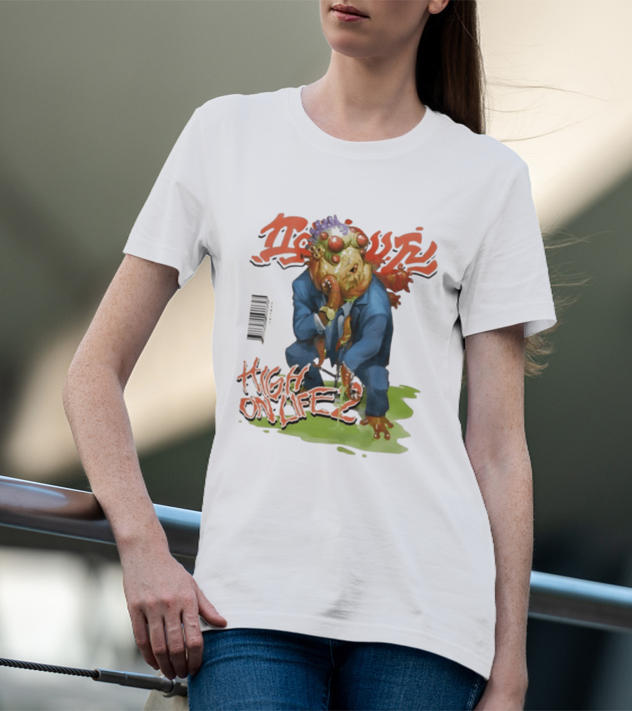 High On Life 2 Magazine Cover Alien Character In Suit Energetic T-Shirt