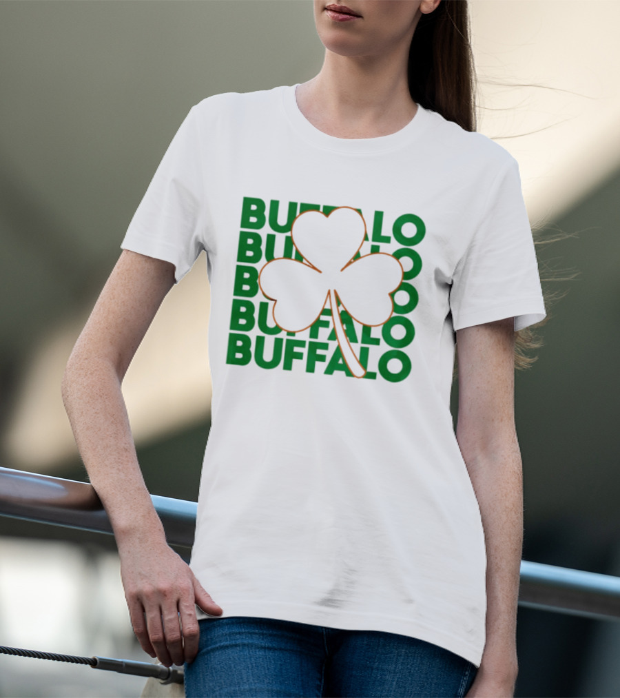 Lucky Buffalo Bills St. Patrick's Day Clover T-Shirt