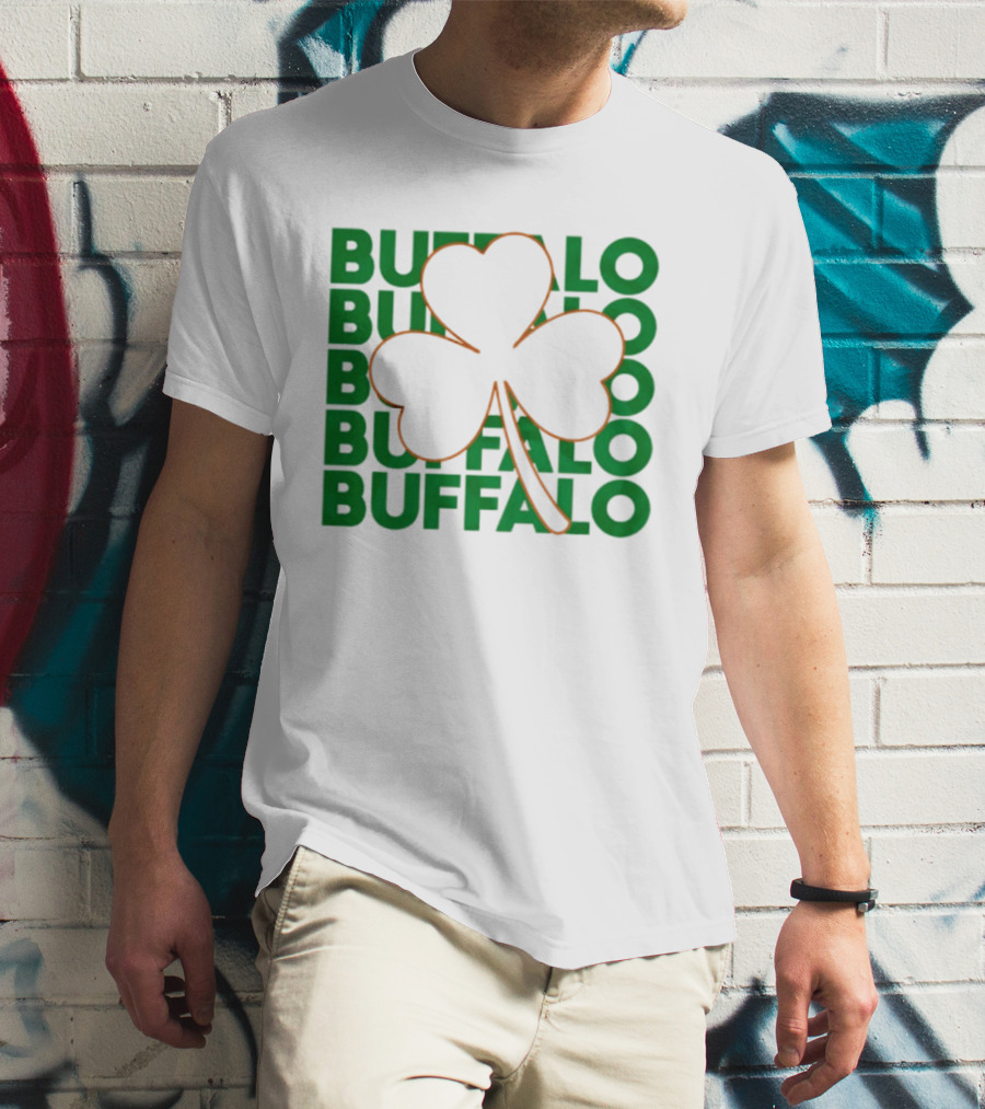 Lucky Buffalo Bills St. Patrick's Day Clover T-Shirt