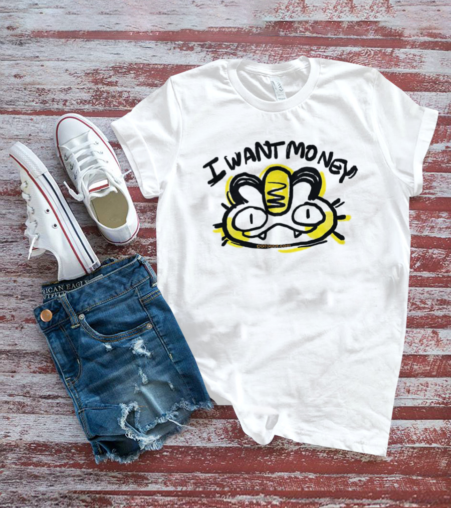 I Want Money Cat Graphic Meowth T-Shirt