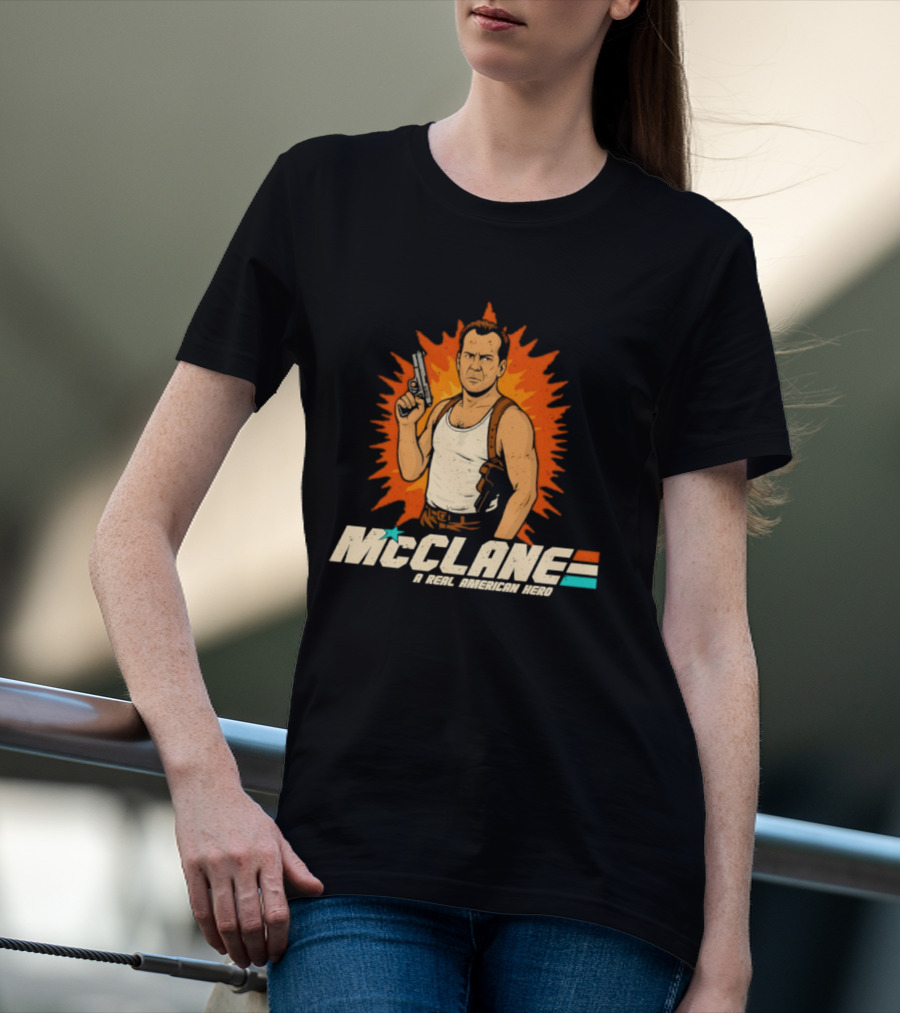 John McClane Die Hard A Real American Hero Explosive T-Shirt