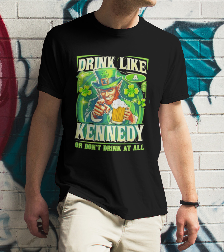 Drink Like A Kennedy Leprechaun St. Patrick's Day T-Shirt