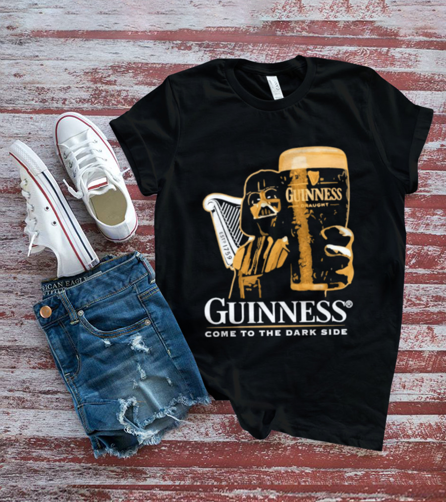 Guinness Darth Vader Come To The Dark Side Star Wars Beer Glass T-Shirt