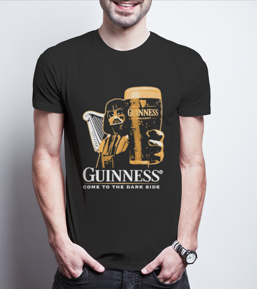 Guinness Darth Vader Come To The Dark Side Star Wars Beer Glass T-Shirt