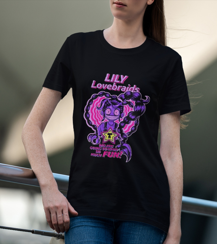 Lily Lovebraids We Are Going To Have So Much Fun Star Pink Braids T-Shirt
