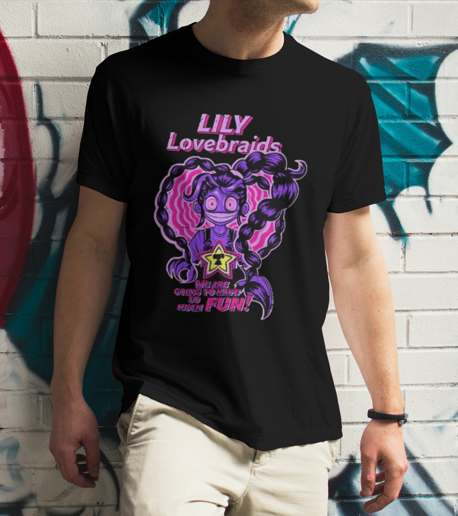 Lily Lovebraids We Are Going To Have So Much Fun Star Pink Braids T-Shirt