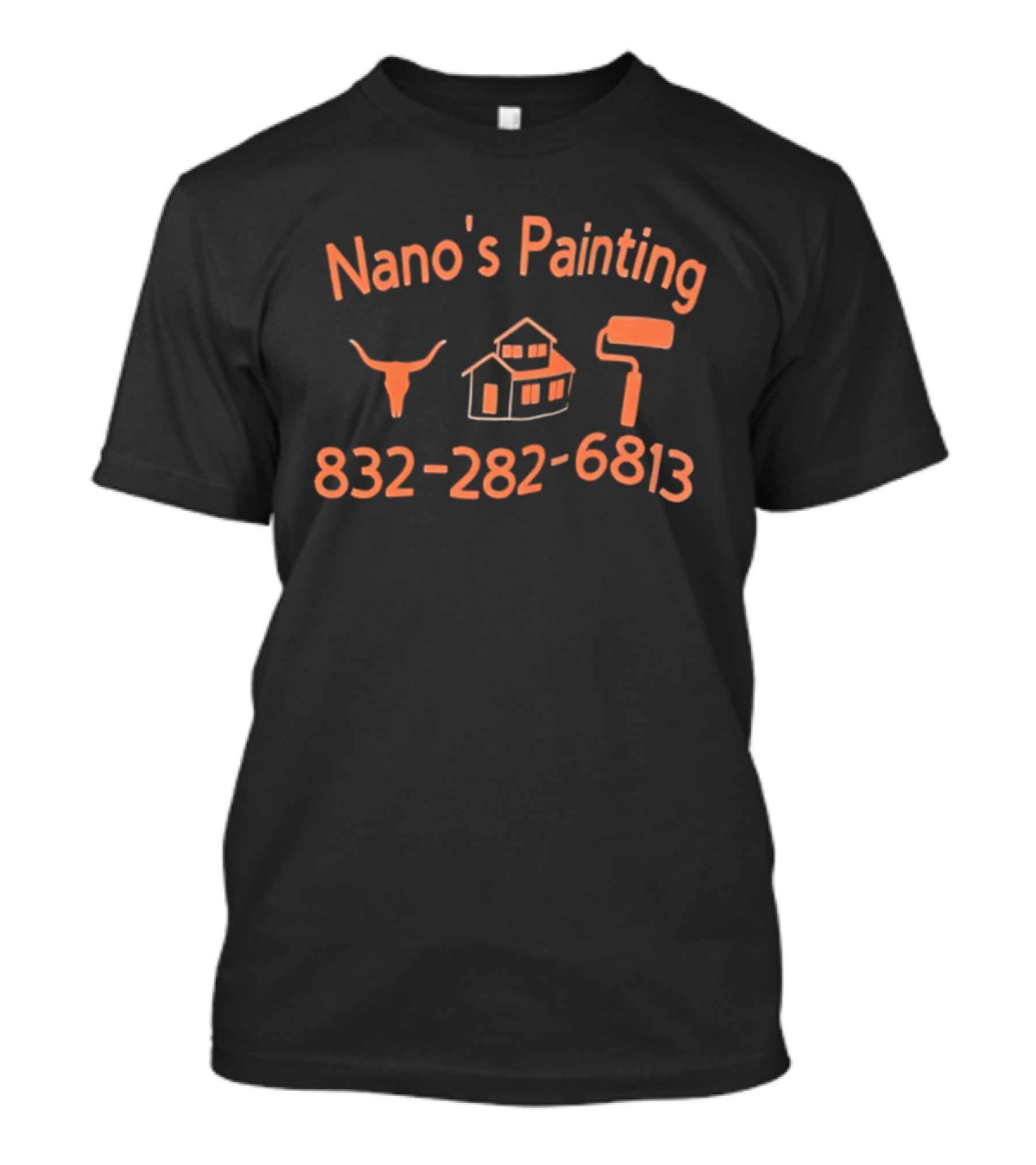 Nano's Painting 832 282 6813 Longhorn House Roller T-Shirt