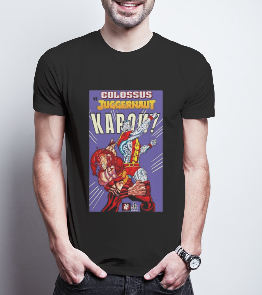 Colossus Vs Juggernaut Kapow Marvel Comics Battle Scene T-Shirt