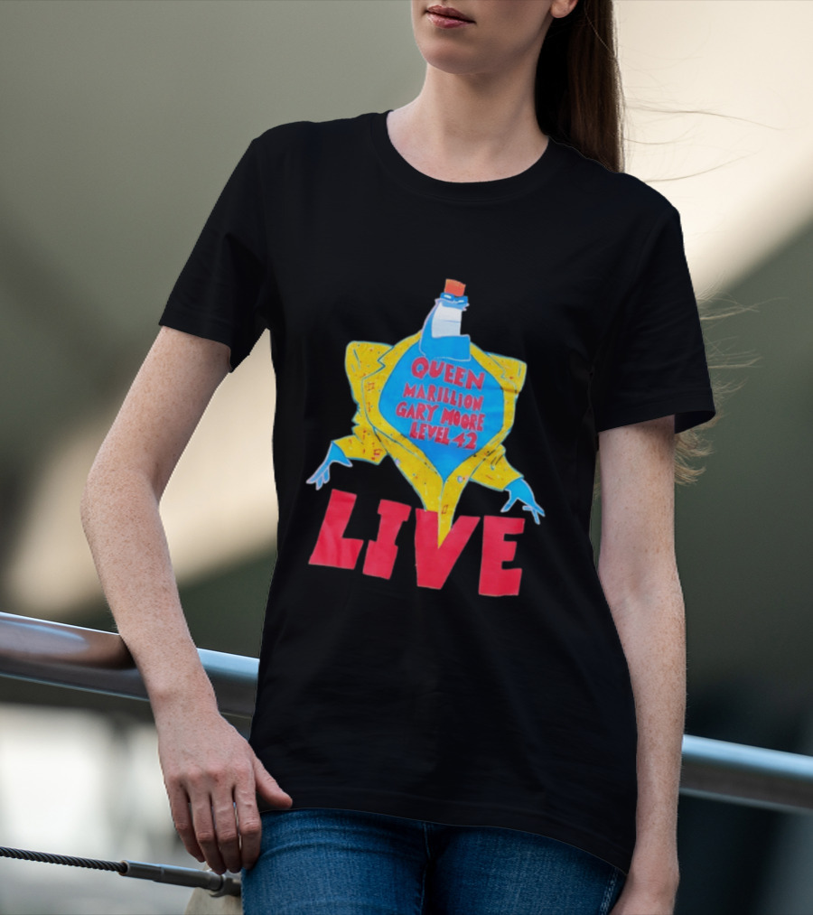 Queen Marillion Gary Moore Level 42 Live T-Shirt