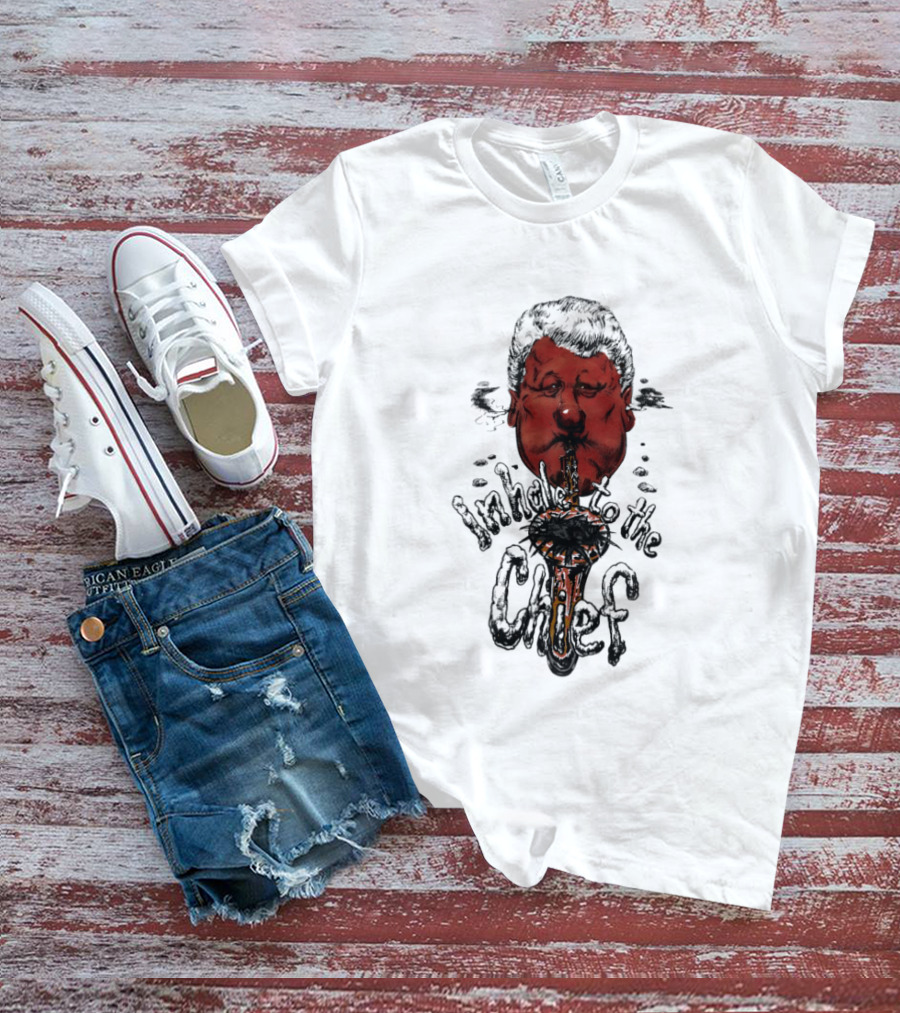 Inhale To The Chief Bill Clinton Caricature Smoking Pipe T-Shirt