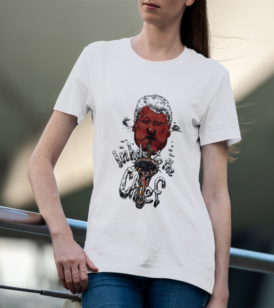 Inhale To The Chief Bill Clinton Caricature Smoking Pipe T-Shirt