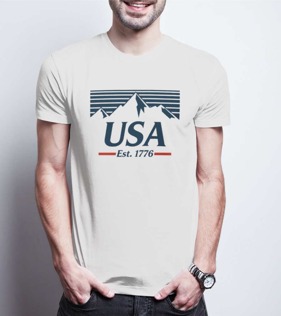 USA Mountains Est. 1776 250 Years Of Freedom T-Shirt