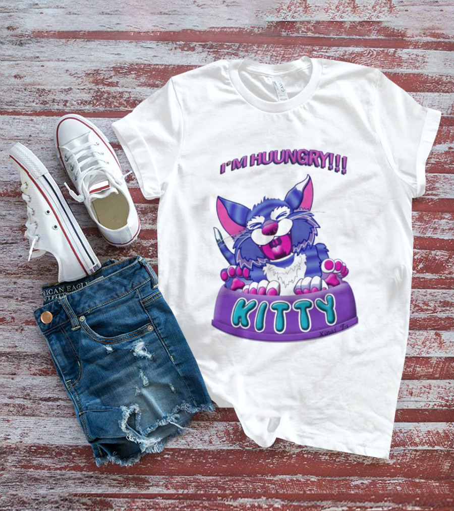 I'm Huungry Kitty Cartoon T-Shirt