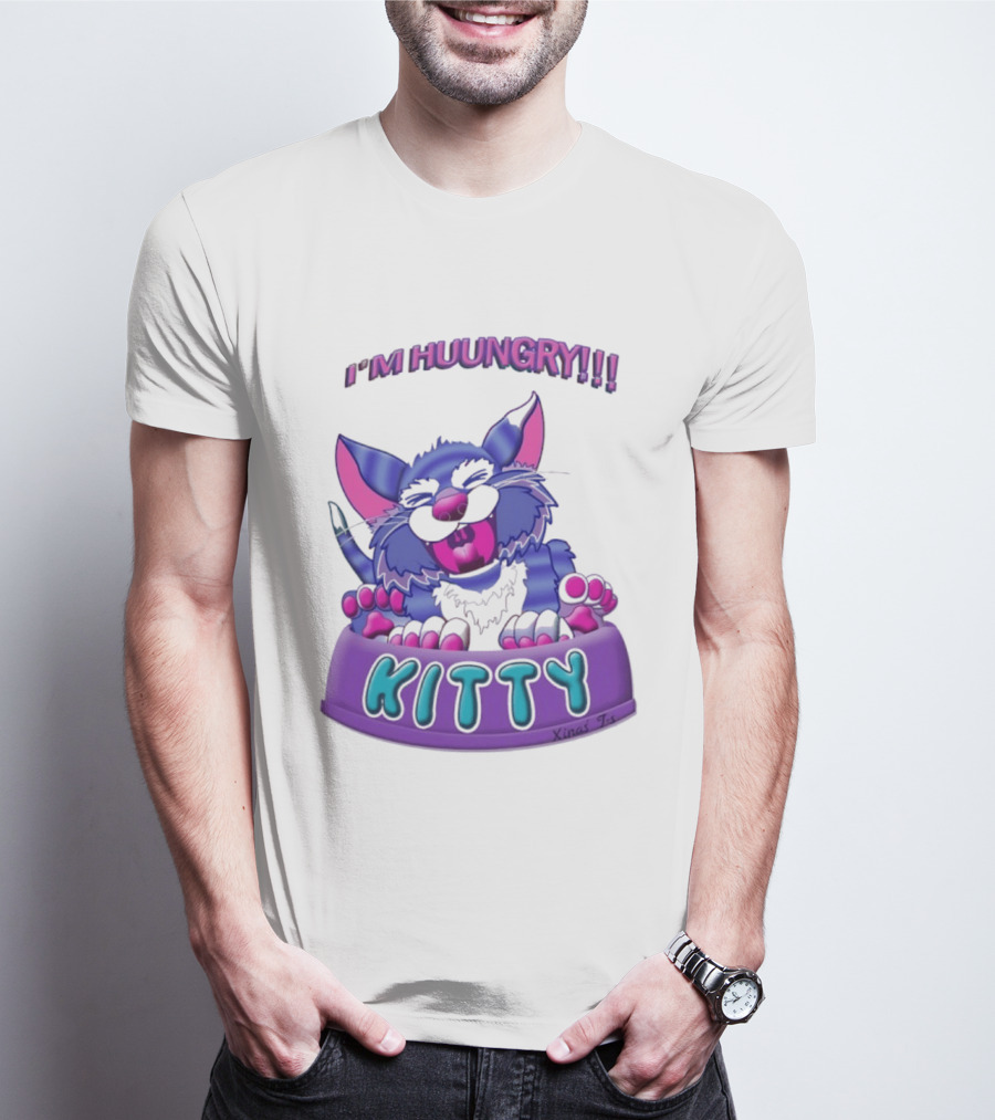 I'm Huungry Kitty Cartoon T-Shirt