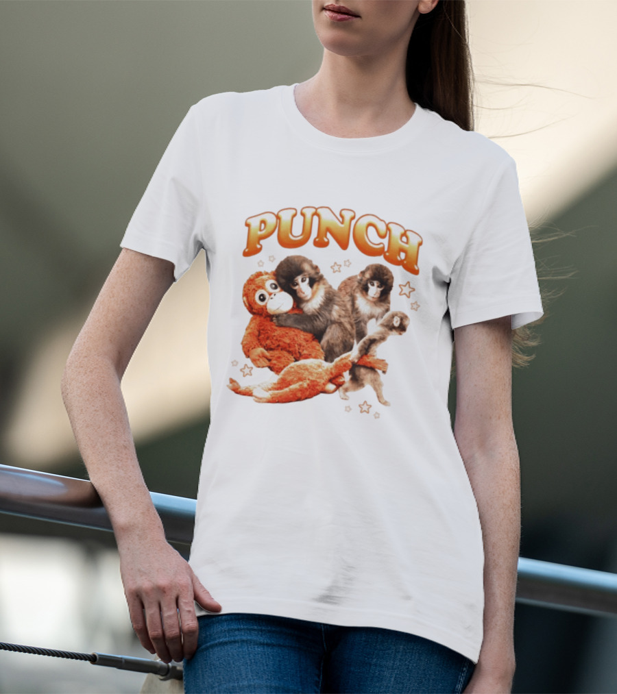 Punch Monkey Trio Surrounded By Stars T-Shirt