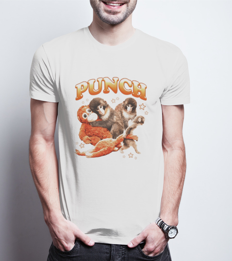 Punch Monkey Trio Surrounded By Stars T-Shirt
