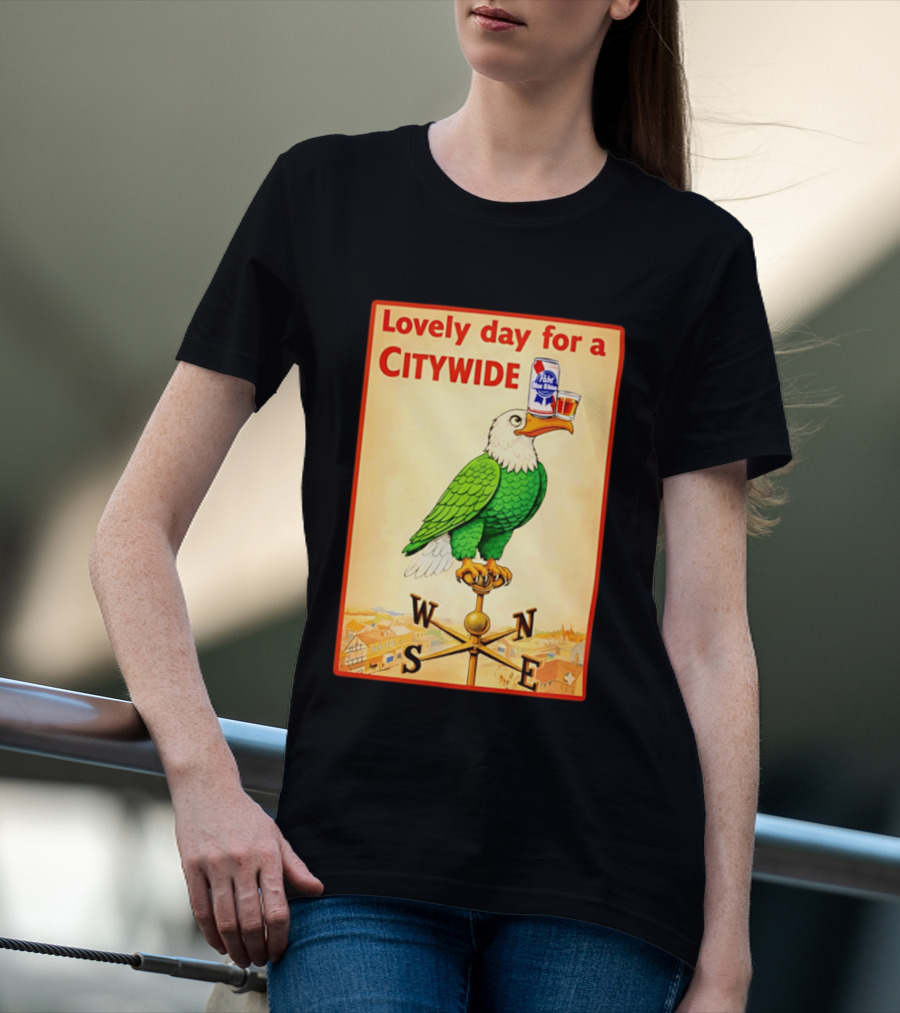 Lovely Day For A Citywide Pabst Blue Ribbon Beer Eagle T-Shirt