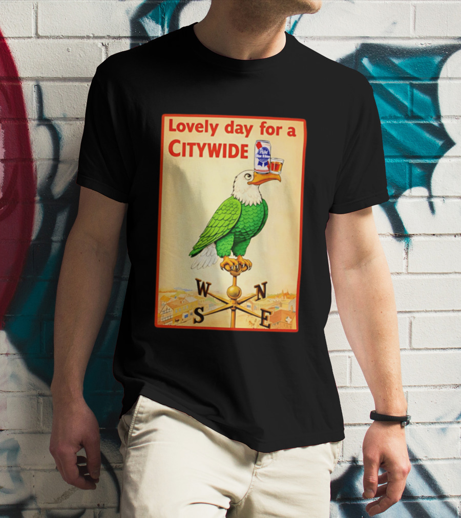 Lovely Day For A Citywide Pabst Blue Ribbon Beer Eagle T-Shirt