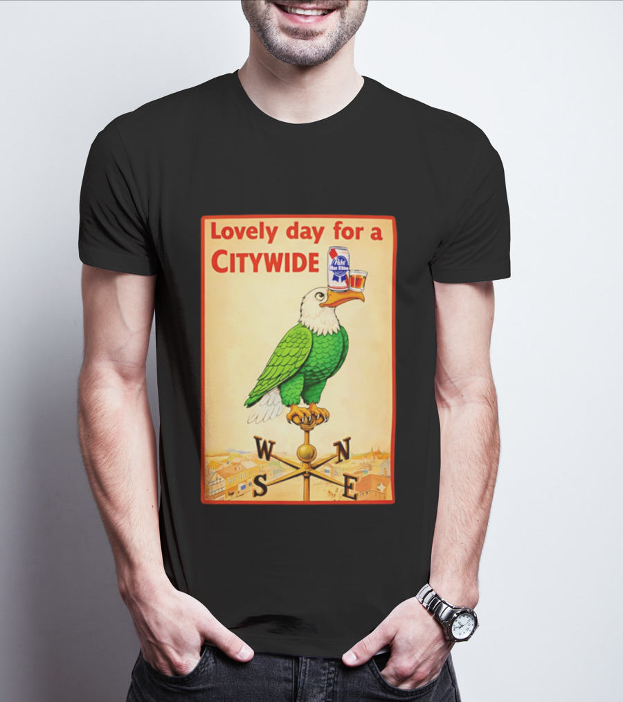 Lovely Day For A Citywide Pabst Blue Ribbon Beer Eagle T-Shirt