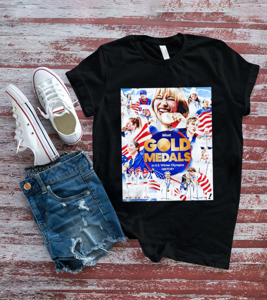 Most Gold Medals In U.S. Winter Olympics History 2026 T-Shirt