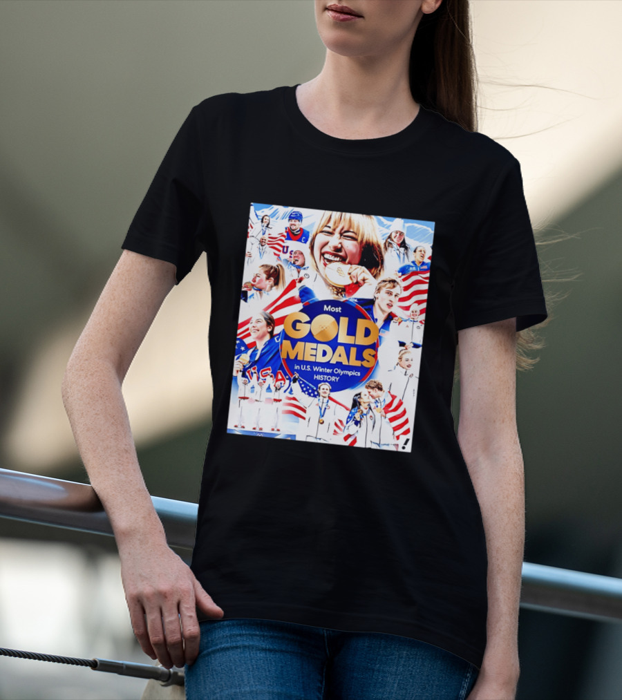 Most Gold Medals In U.S. Winter Olympics History 2026 T-Shirt