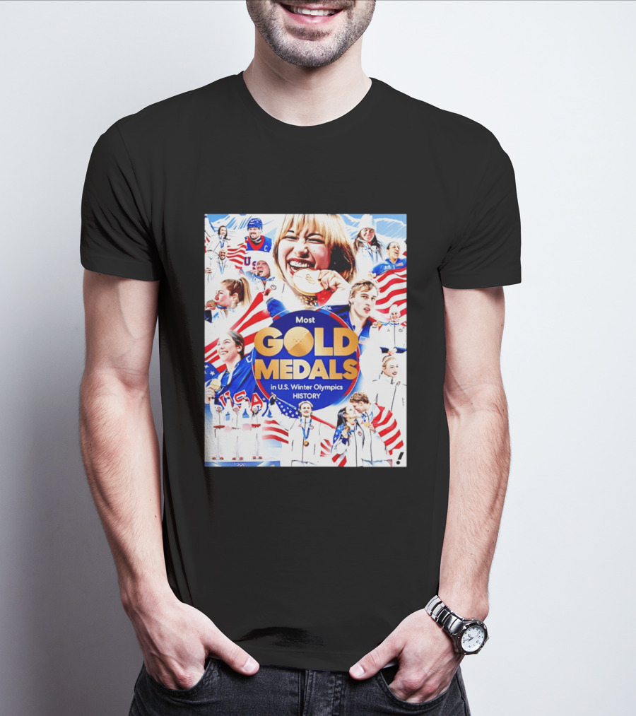 Most Gold Medals In U.S. Winter Olympics History 2026 T-Shirt
