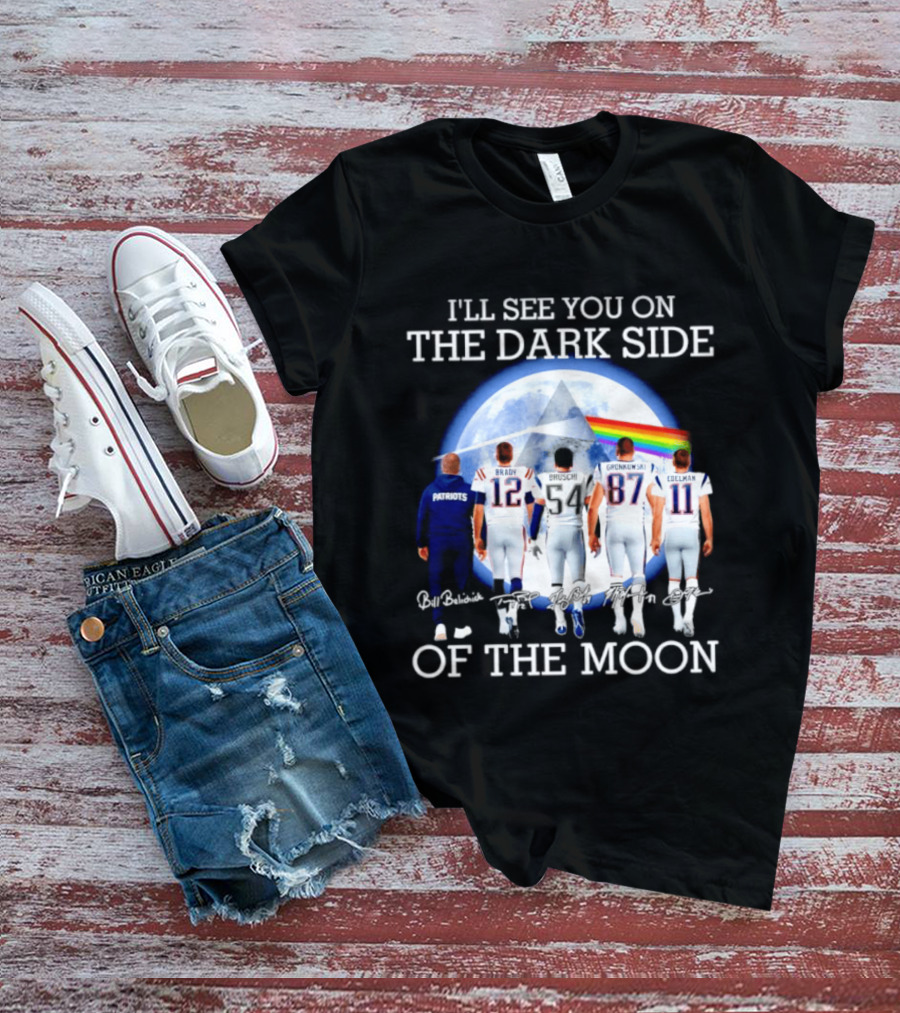 Patriots Brady Gronkowski Edelman Dark Side Of The Moon T-Shirt