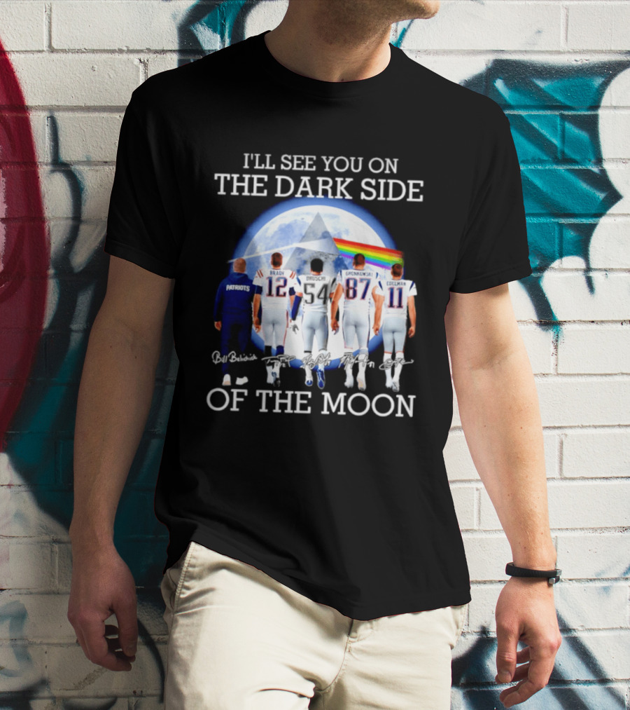 Patriots Brady Gronkowski Edelman Dark Side Of The Moon T-Shirt