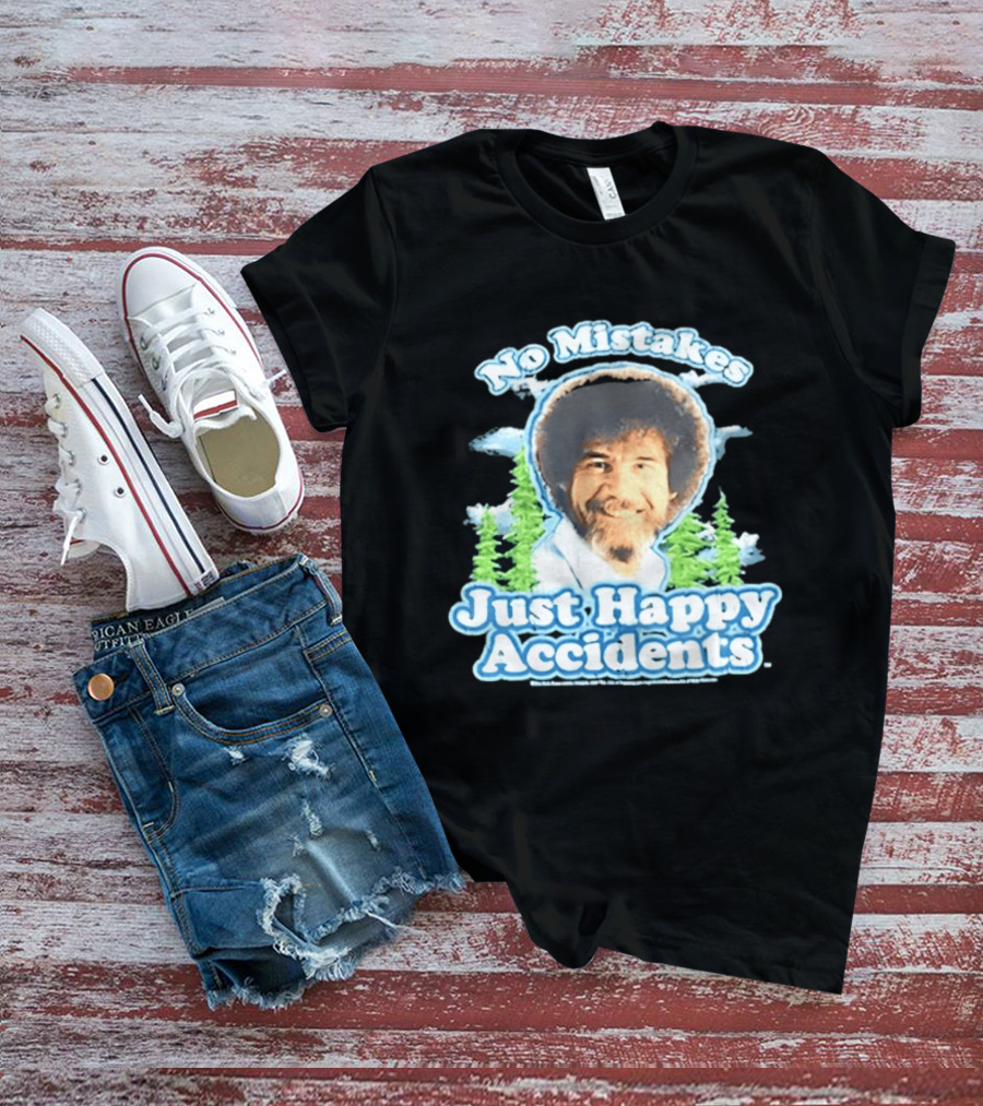 No Mistakes Just Happy Accidents Bob Ross Forest T-Shirt