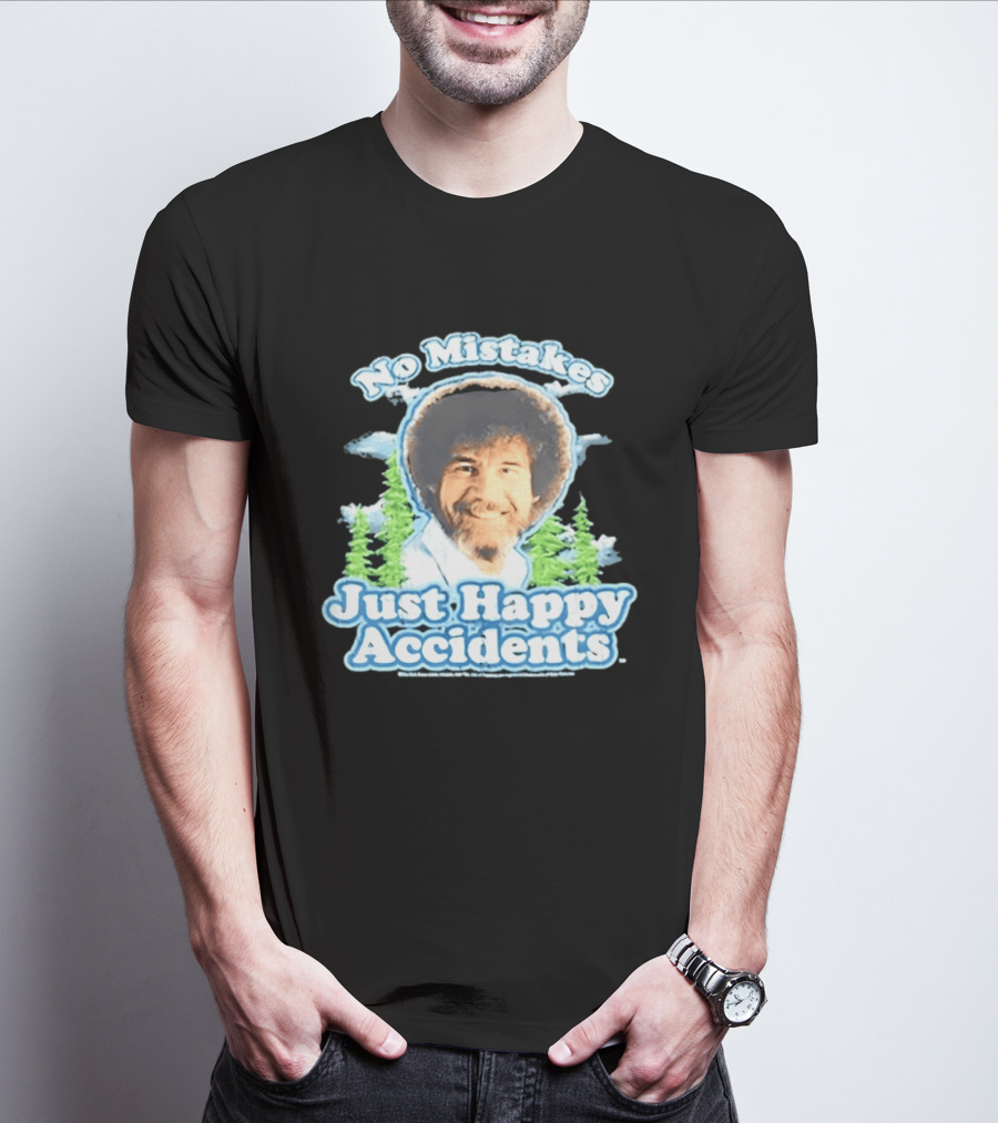 No Mistakes Just Happy Accidents Bob Ross Forest T-Shirt