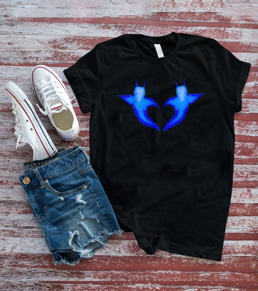 Two Blue Ghosts Symmetrical Dua Lipa T-Shirt