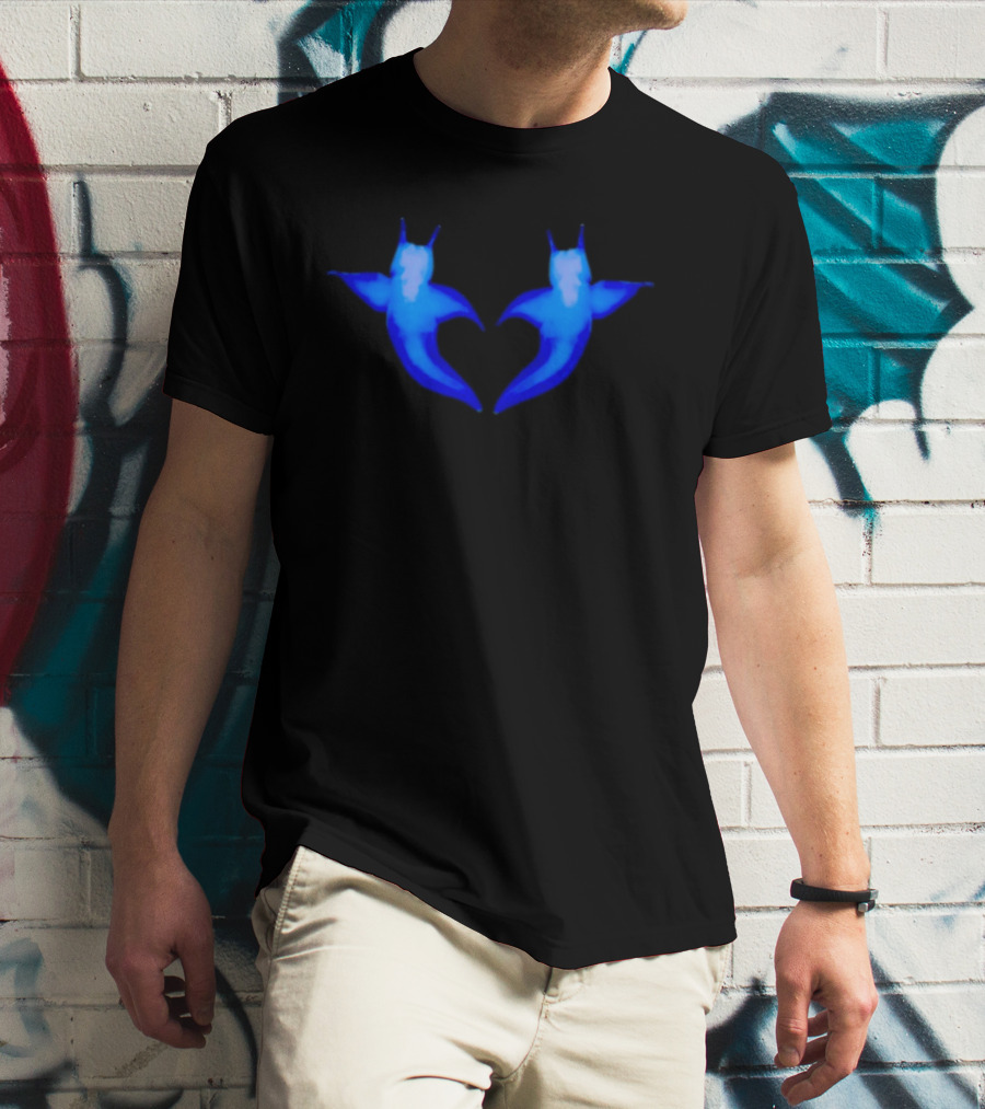 Two Blue Ghosts Symmetrical Dua Lipa T-Shirt