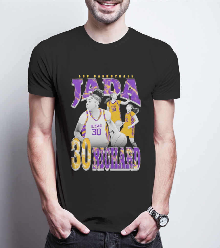 LSU Basketball Jada Richard 30 LSU Tigers Retro 90s T-Shirt