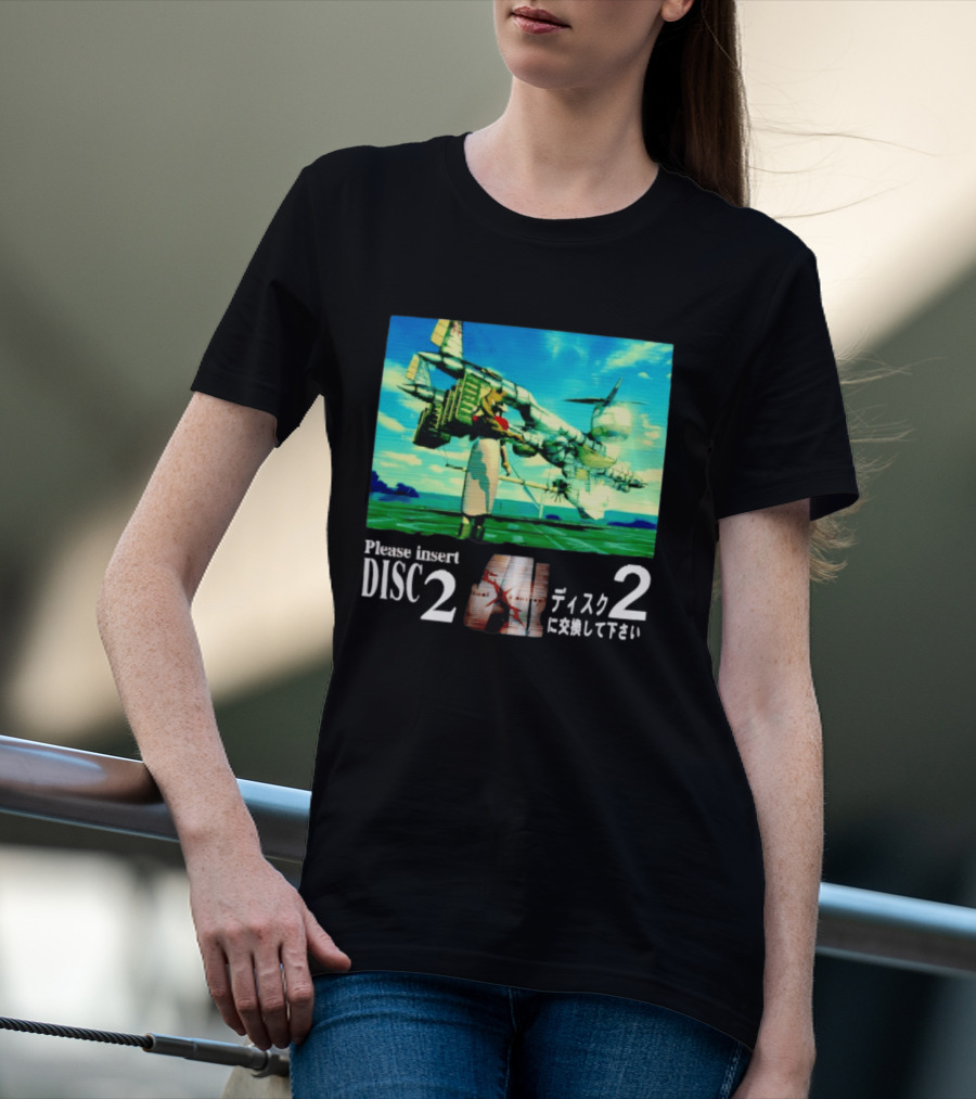 Please Insert Disc 2 Retro Anime Video Game Aesthetic T-Shirt