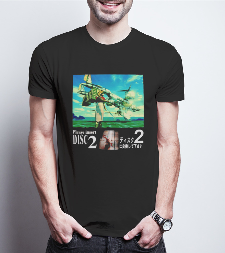Please Insert Disc 2 Retro Anime Video Game Aesthetic T-Shirt