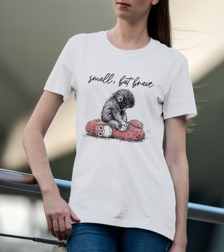 Small But Brave Punch Baby Monkey Overpowers Red Creature T-Shirt