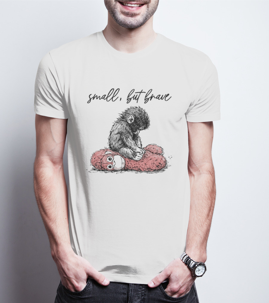Small But Brave Punch Baby Monkey Overpowers Red Creature T-Shirt
