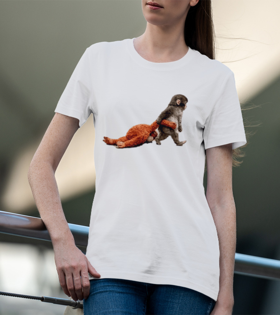 Punch The Monkey Baby Monkey Dragging Toy T-Shirt