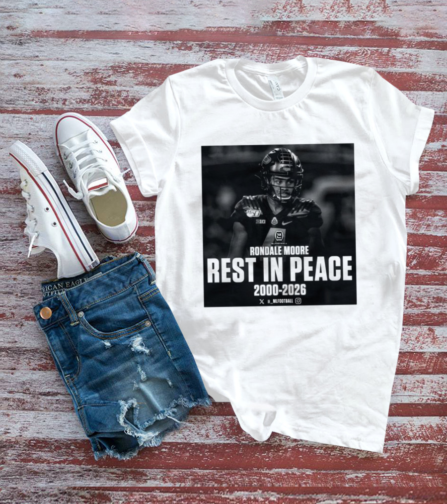 Rondale Moore RIP 2000 2026 Football Tribute Purdue Spieler T-Shirt