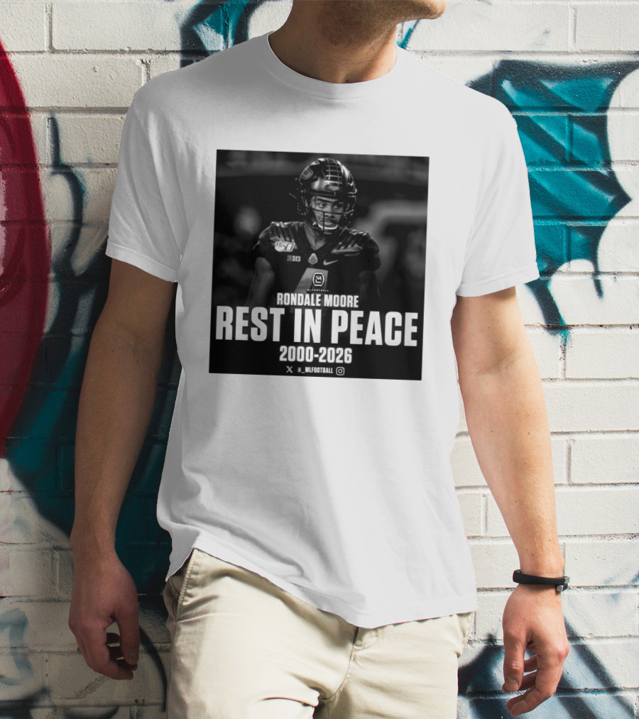 Rondale Moore RIP 2000 2026 Football Tribute Purdue Spieler T-Shirt