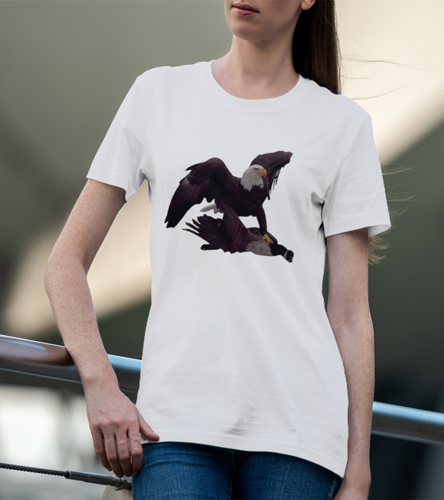 Bald Eagle Vs Goose Dominance Meme T-Shirt