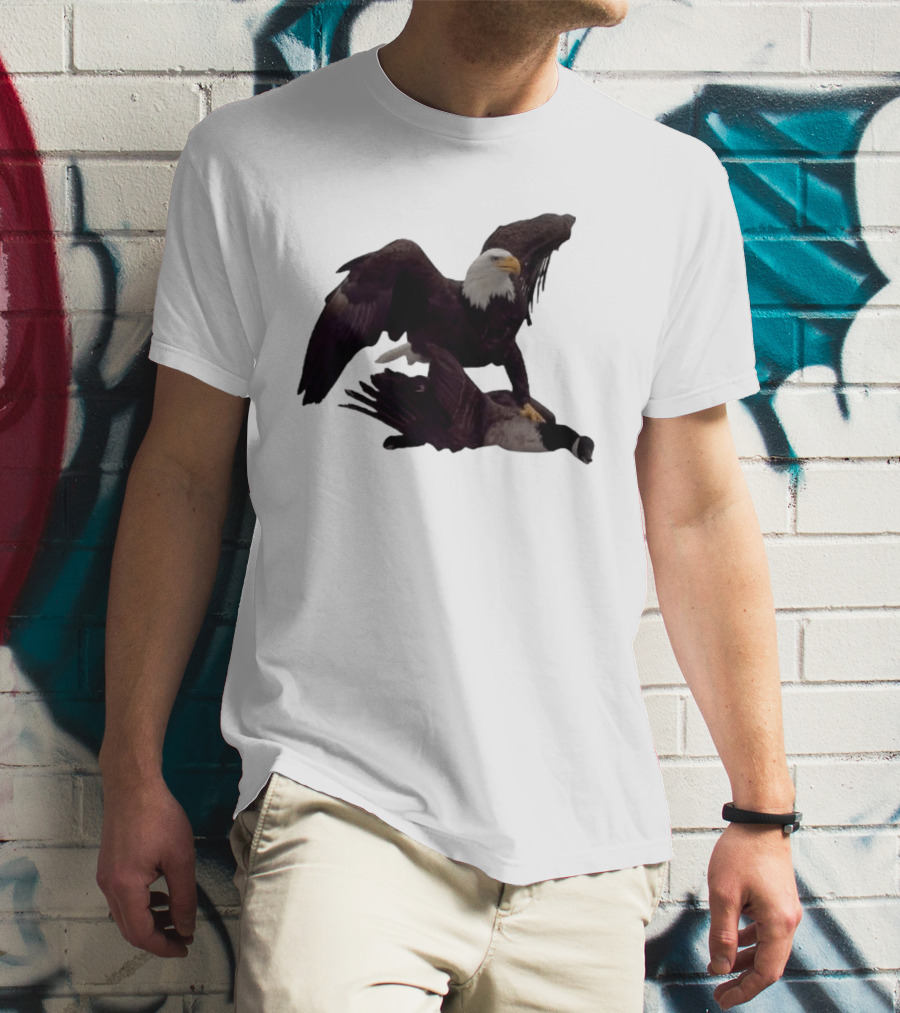 Bald Eagle Vs Goose Dominance Meme T-Shirt