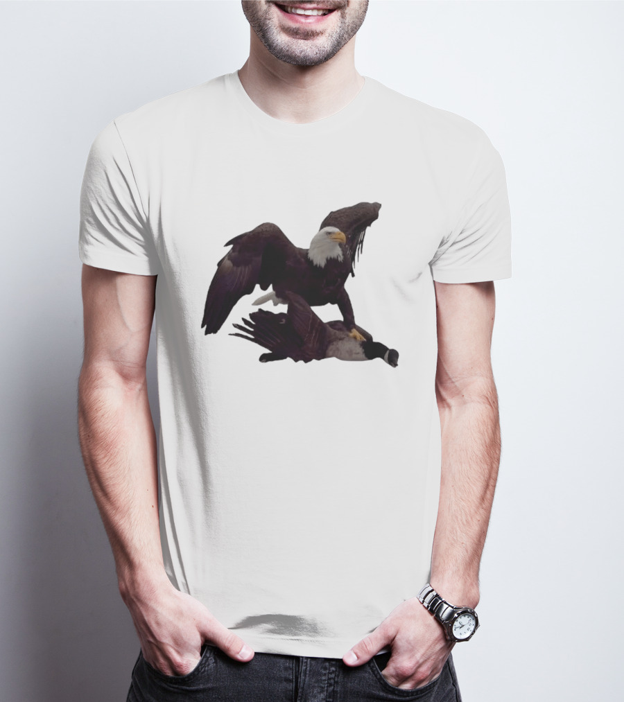 Bald Eagle Vs Goose Dominance Meme T-Shirt