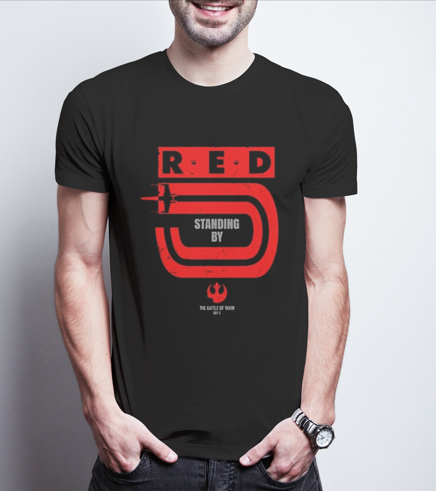 Red 5 Standing By The Battle Of Yavin Star Wars T-Shirt