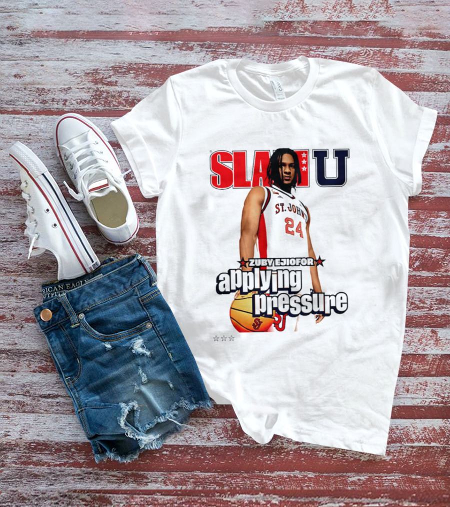 Zuby Ejiofor St. John's Red Storm SlamU Basketball Applying Pressure T-Shirt