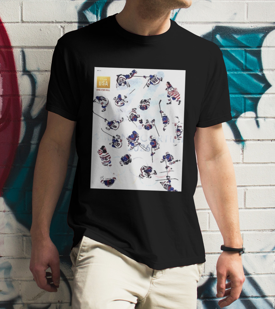 Team USA One For All Ice Hockey Uniforms T-Shirt