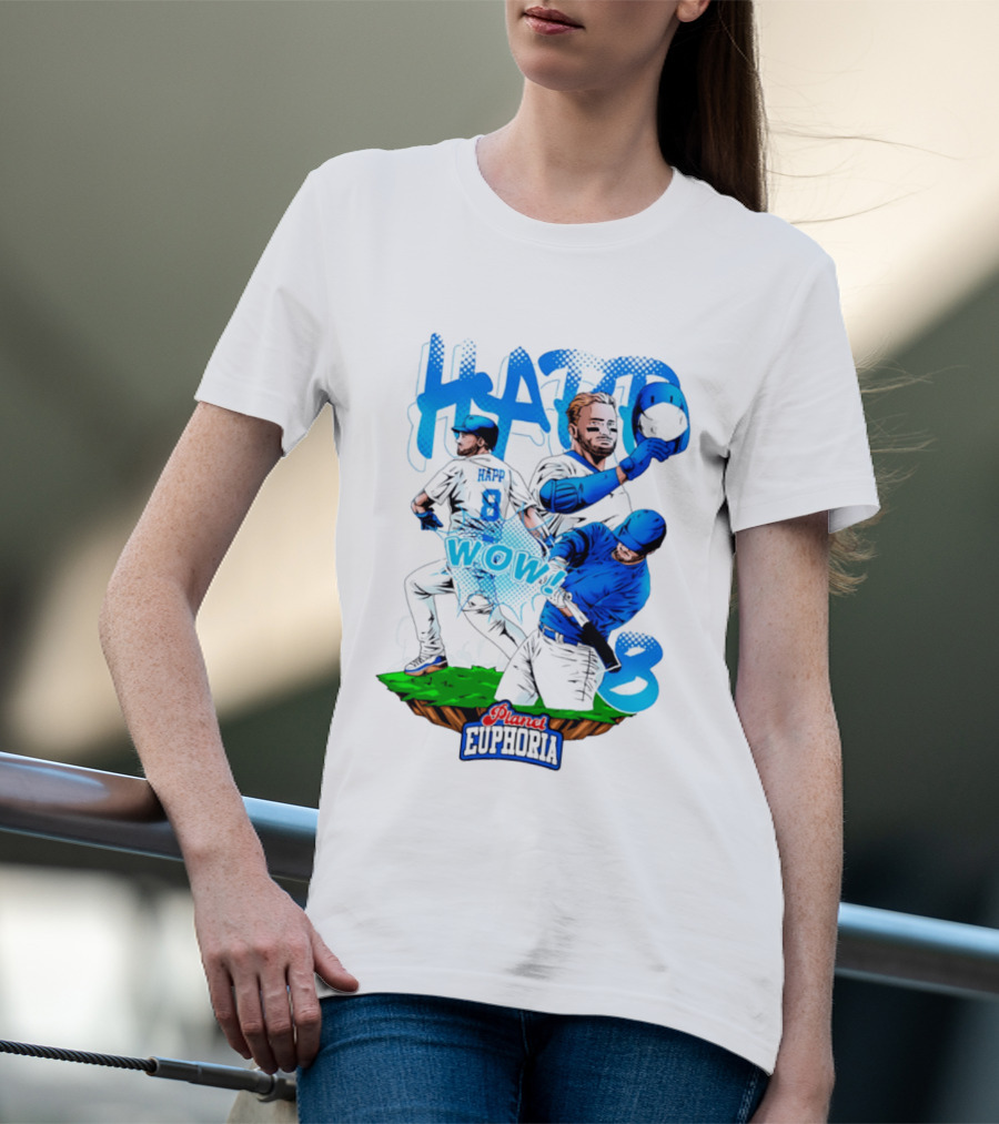 Planet Euphoria Ian Happ WOW 8 Chicago Cubs T-Shirt